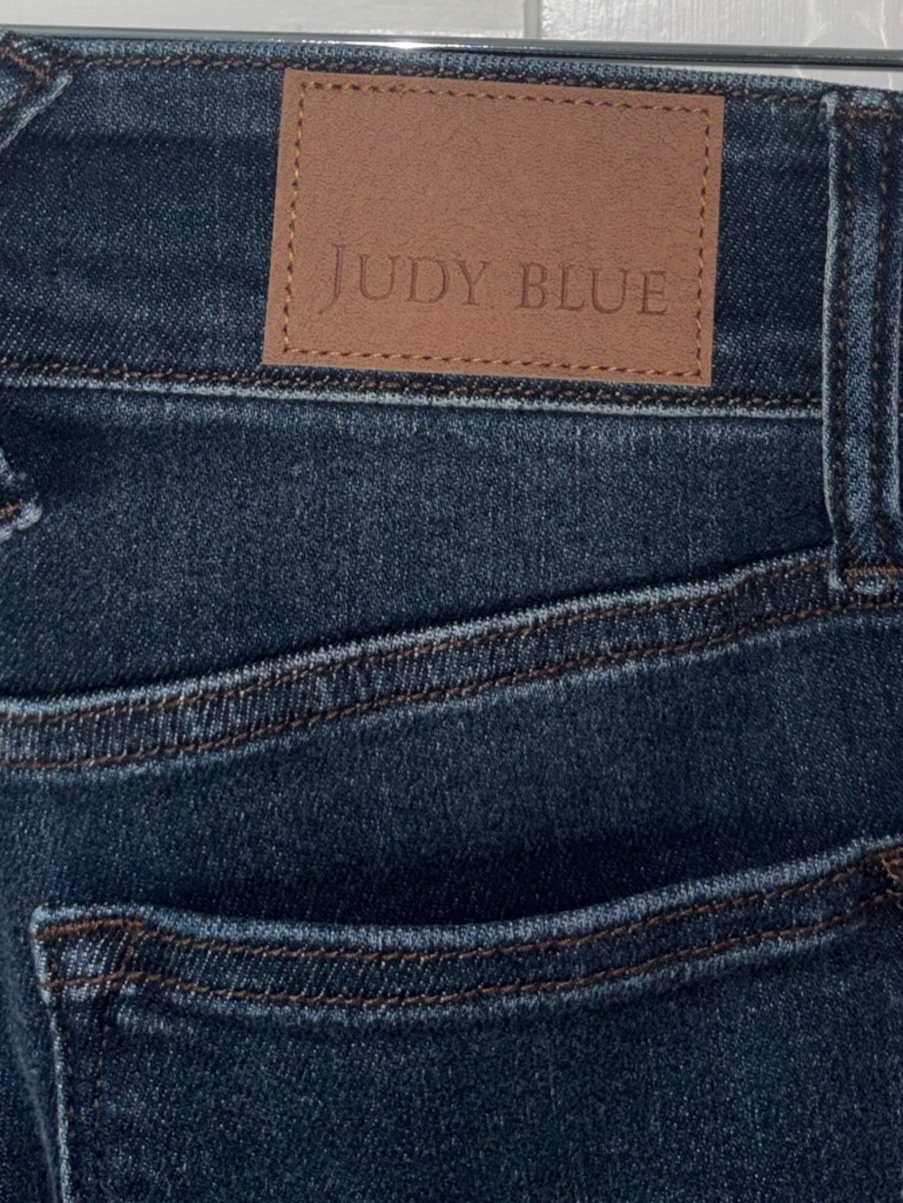 Judy Blue High Waist Wide Leg Jeans 5/27 Double Button Medium Wash 90s - Picture 5 of 7